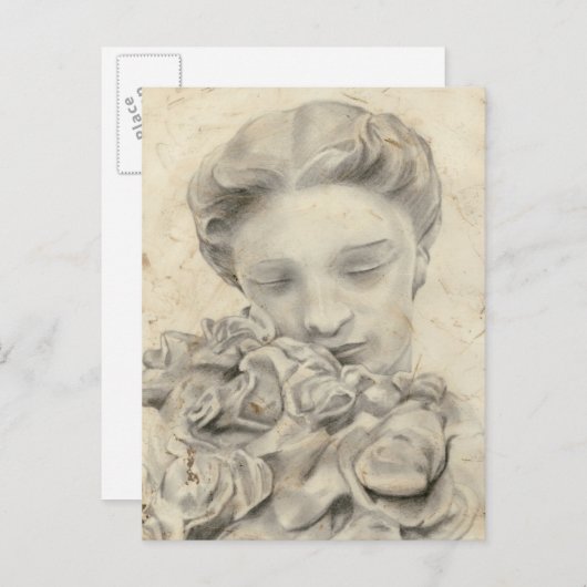 庭の像 ポストカード (正面/裏面)