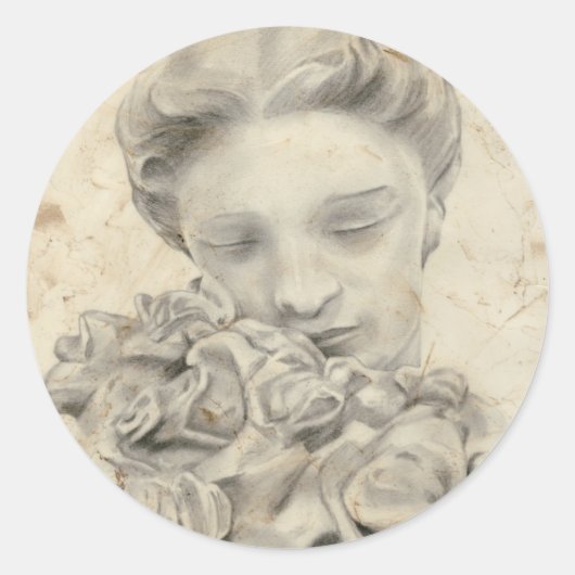 庭の像 ラウンドシール (正面)