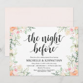 庭の優雅の結婚式のリハーサルの夕食の招待 招待状 (正面/裏面)