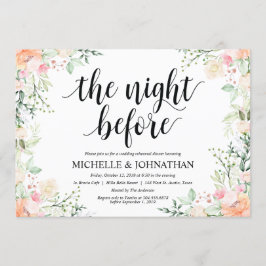 庭の優雅の結婚式のリハーサルの夕食の招待 招待状