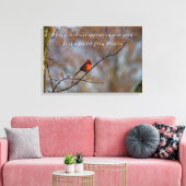 庭の写真に（鳥）ショウジョウコウカンチョウが現れた場合 キャンバスプリント (インサイチュ (リビング))