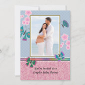 庭の写真のベビーシャワーの招待状 招待状 (正面)