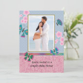 庭の写真のベビーシャワーの招待状 招待状 (スタンド正面)