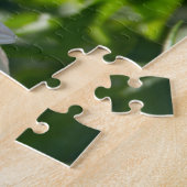 庭の写真の白いダリア ジグソーパズル (側面)