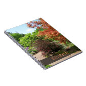 庭の写真の緑豊かな春公園道名前 ノートブック (右側)