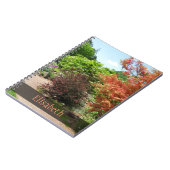 庭の写真の緑豊かな春公園道名前 ノートブック (左側)