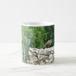 庭の写真Magのピーコック コーヒーマグカップ