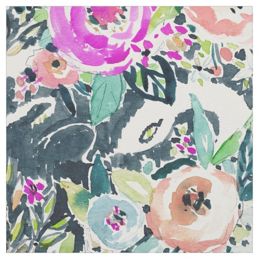 庭の刃の鋭い花の水彩画のヘビ ファブリック (見本)