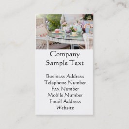 庭の午後のお茶そしてケーキ 名刺
