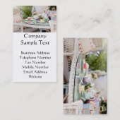 庭の午後のお茶そしてケーキ 名刺 (正面/裏面)