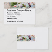 庭の午後のお茶とケーキ 名刺 (正面/裏面)