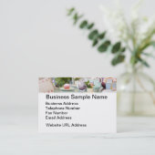 庭の午後のお茶とケーキ 名刺 (スタンド正面)