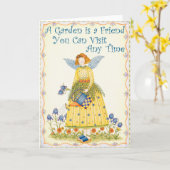 庭の友人-挨拶状 カード (黄色い花)