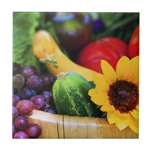 庭の収穫のかご タイル (正面)