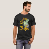 庭の名言 庭のシェフ カエル エルフ 花 Tシャツ (正面フル)