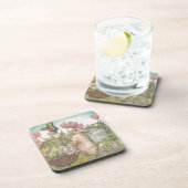 庭の図解入りの、写真付きのな春のバニー コースター (右側)