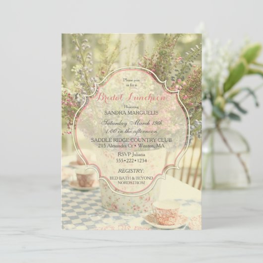 庭の国のシックな柔らかさは花衰退しました 招待状 (スタンド正面)