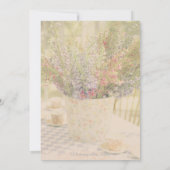 庭の国のシックな柔らかさは花衰退しました 招待状 (裏面)