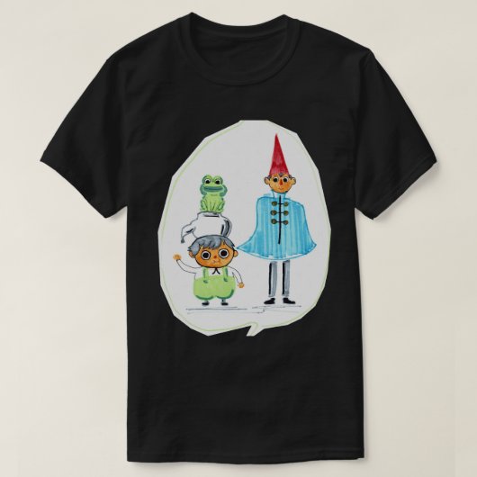 庭の壁と子供の漫画の上 Tシャツ (デザイン正面)