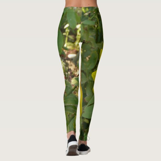 庭の夏のひまわり レギンス (裏面)