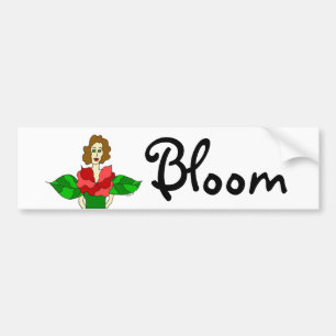 庭の天使"開花" バンパーステッカー