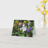 庭の天使Notecards カード (黄色い花)