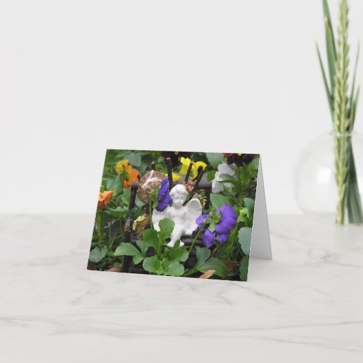 庭の天使Notecards カード (正面)
