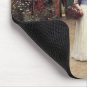 庭の女性 マウスパッド (コーナー)