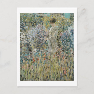 庭の女性 – Frederick Carl Frieseke ポストカード