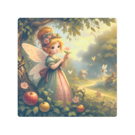 庭の妖精 メタルプリント