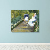 庭の子供たち(ナース)メアリーカッサット キャンバスプリント (インサイチュ (ウッドフロア))