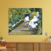 庭の子供たち(ナース)メアリーカッサット キャンバスプリント (インサイチュ (リビング))