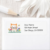 庭の子猫 ラベル (インサイチュ)