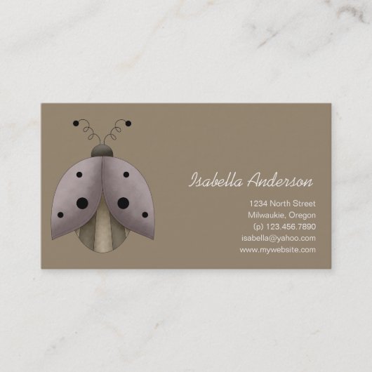 庭の宝物 · てんとう虫 名刺 (正面)