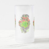 庭の小石の多肉植物 フロストグラスビールジョッキ (中央)