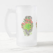 庭の小石の多肉植物 フロストグラスビールジョッキ (左)