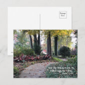 庭の小道 宗教的 スクリプト ポストカード (正面/裏面)