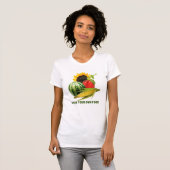 庭の少女が育てる食べ物 / 野菜 果物  Tシャツ (正面フル)