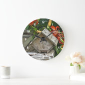 庭の巣箱の柱時計 ラージ壁時計 (ホーム)