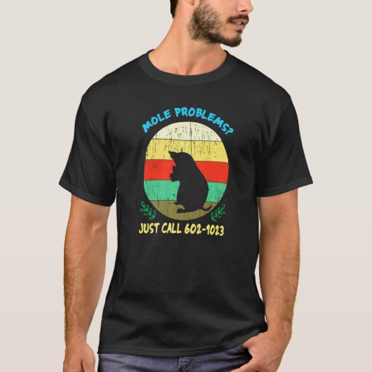庭の庭師ガーデニングモグラ Tシャツ (正面)