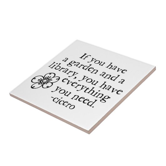 庭の引用文 タイル (側面)