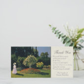 庭の悔やみや弔慰のサンキューカードの女性 サンキューカード (スタンド正面)