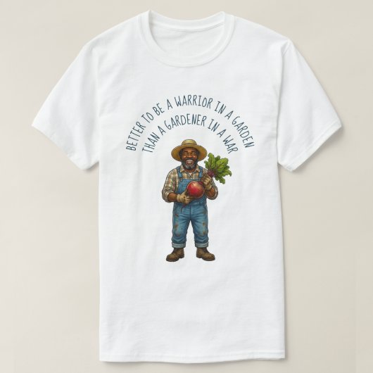 庭の戦士であれ Tシャツ (デザイン正面)