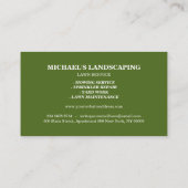 庭の手入れのプロ  ランドスケープ 名刺 (裏面)