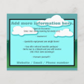 庭の手入れ。造園。草刈り。マーケティングチラシ チラシ (裏面)