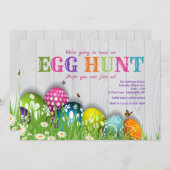 庭の招待状のイースター 招待状 (正面/裏面)