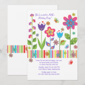 庭の招待状の花 招待状 (正面/裏面)