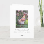 庭の挨拶状の歩行 カード (裏面)