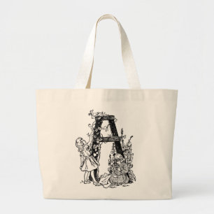 庭の文字'A' -バッグ ラージトートバッグ