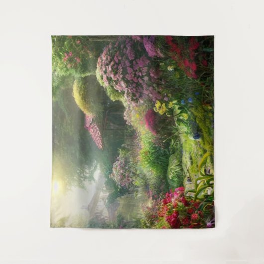 庭の早朝 タペストリー (正面)